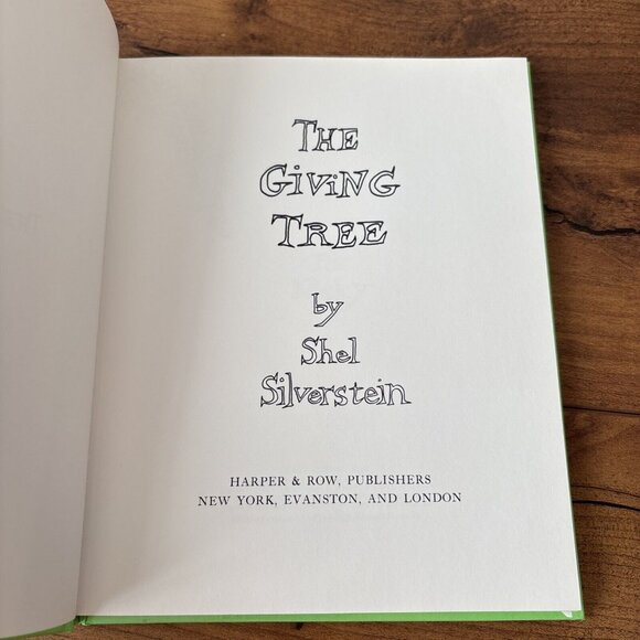 The Giving Tree Shel Silverstein Copyright 1964 Snake Eye Music Vintage Hardcvr - Picture 7 of 10